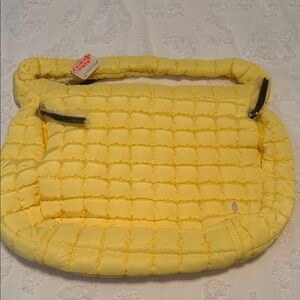 FP Movement by Free People “Sour citrus” yellow Quilted Shoulder Bag Carryall